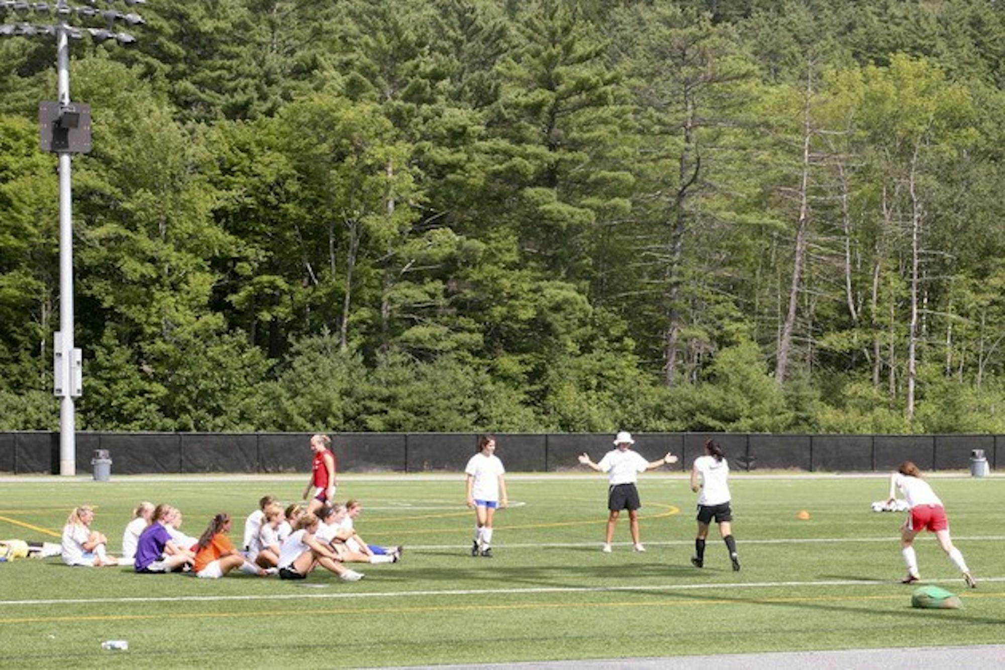 Boys and girls of all ages come to Dartmouth summer sports camps to improve their game.