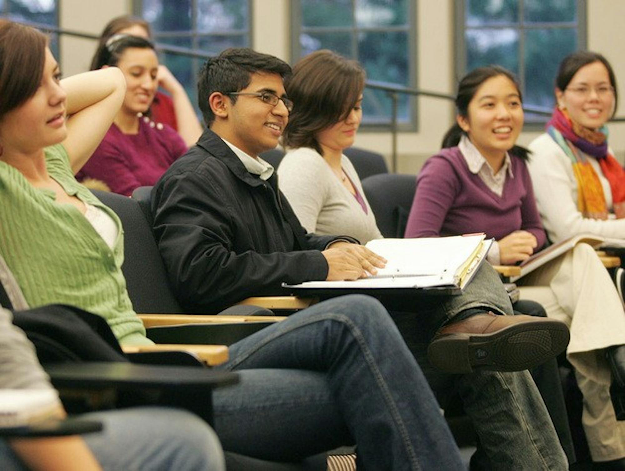 Wellesley, Ma  112907  Mohammad Usman (Cq) of Bronx, NY is a Dartmouth College transfer student who is spending one semester at the all-female Wellesley College in Wellesley, Ma.  He was photographed on November 29, 2007.  (Essdras M Suarez/Boston Globe Staff)/Metro