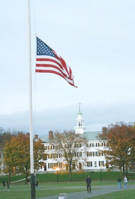 The flag on the Green has been flying at half-mast for the last week.