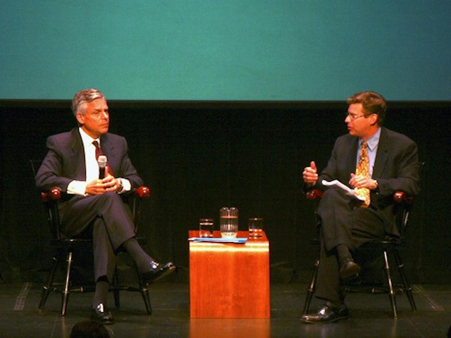 Former U.S. Ambassador to China John Huntsman discussed U.S.-China relations and economic policy with Professor Charles Whelan.