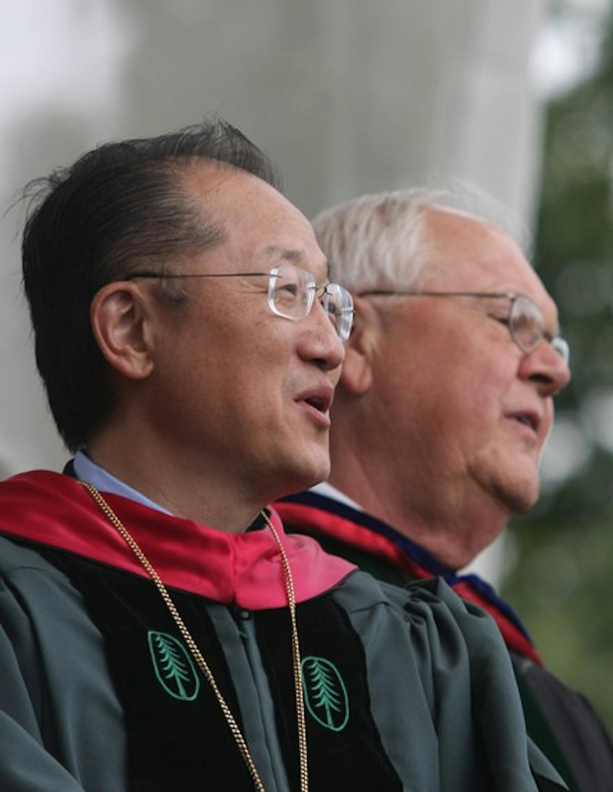 College President Jim Yong Kim frequently referenced College traditions and history in his inaugural address on Tuesday.