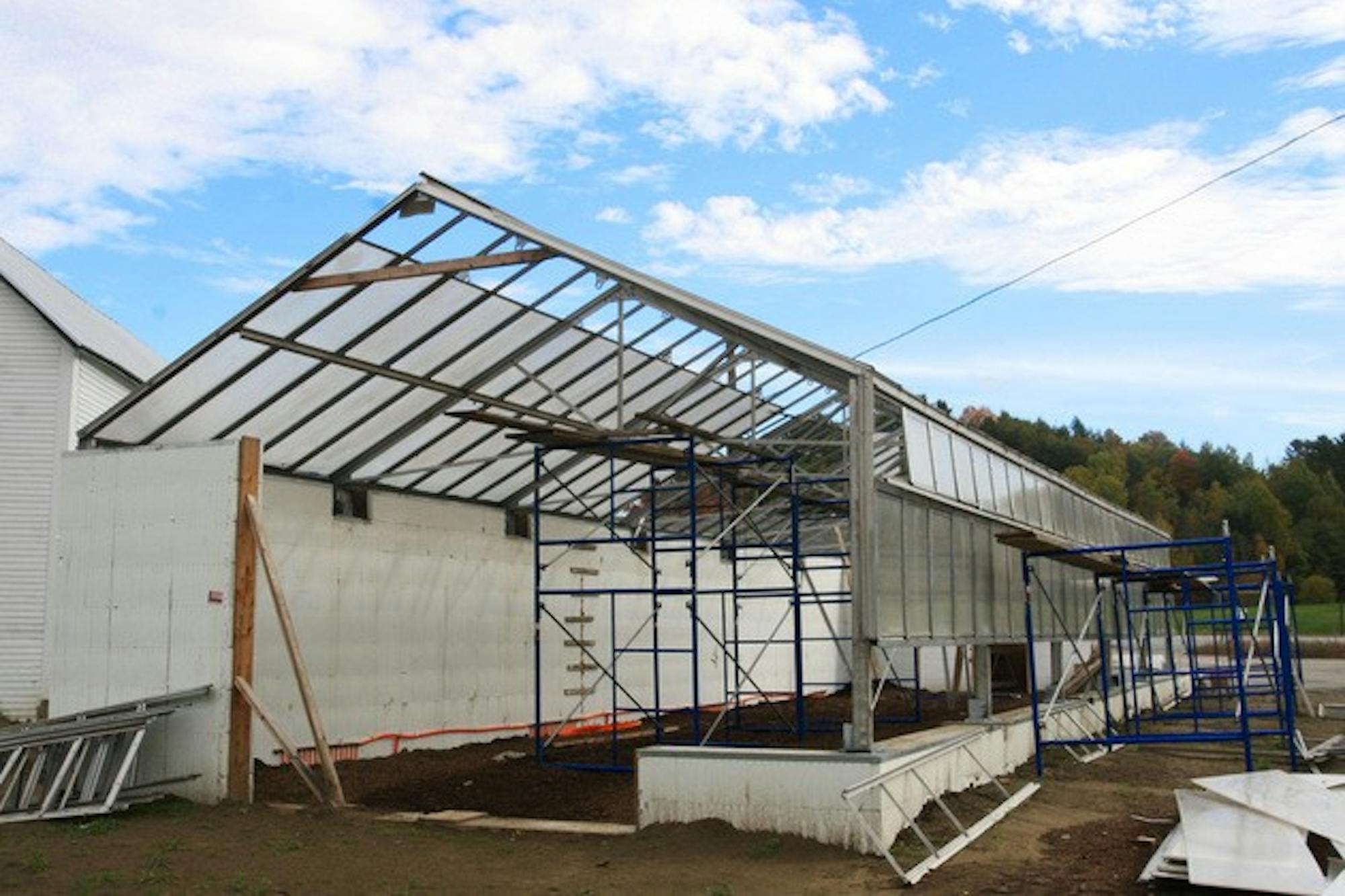 The new greenhouse at the organic farm will offer 10 months of locally grown produce and has been completely designed and built by students.