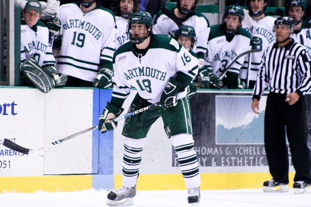 Three members of Dartmouth's 2009-2010 men's ice hockey team were picked in the 2009 NHL entry draft. Joe Stejskal '11, pictured here, was drafted by the Montreal Canadiens.