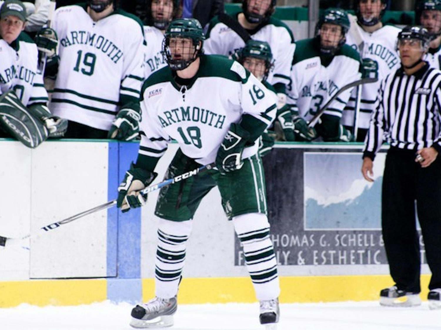 Three members of Dartmouth's 2009-2010 men's ice hockey team were picked in the 2009 NHL entry draft. Joe Stejskal '11, pictured here, was drafted by the Montreal Canadiens.
