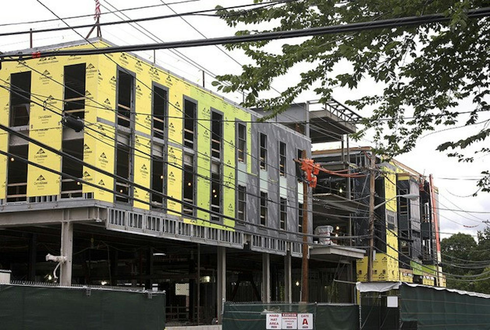 During construction of the new visual arts center, which is due to open in Fall 2012, sidewalks will likely be blocked for about a month.