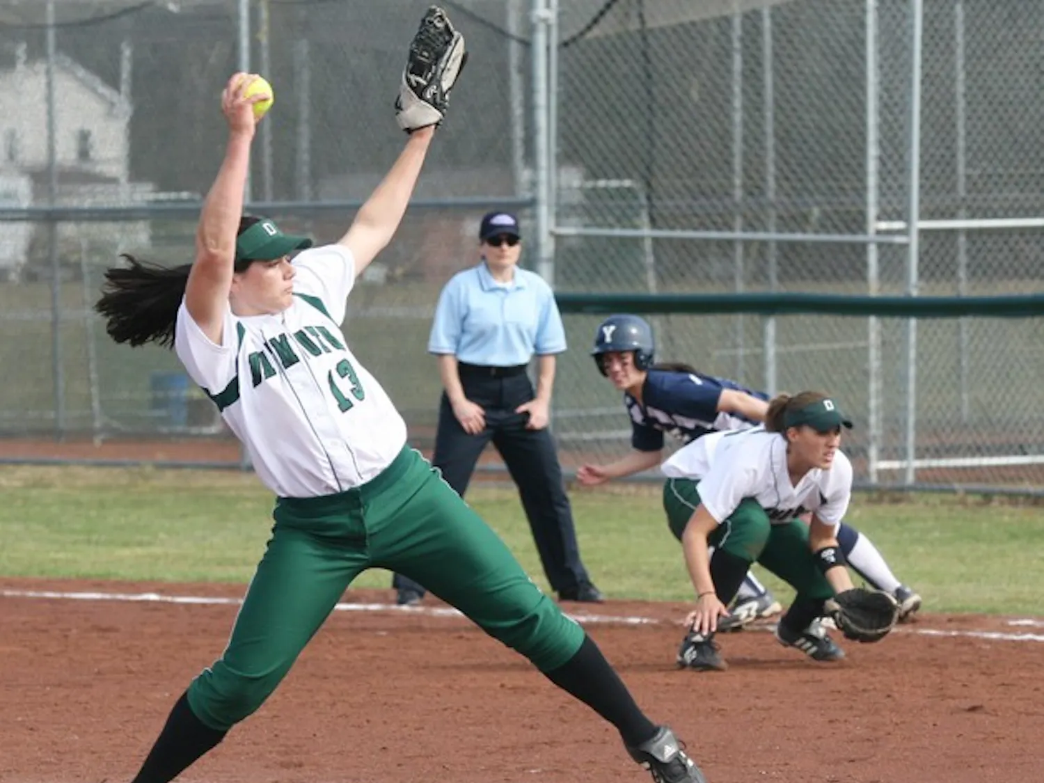 Stephanie Trudeau '09 shut out the Bulldogs in Saturday's first game.