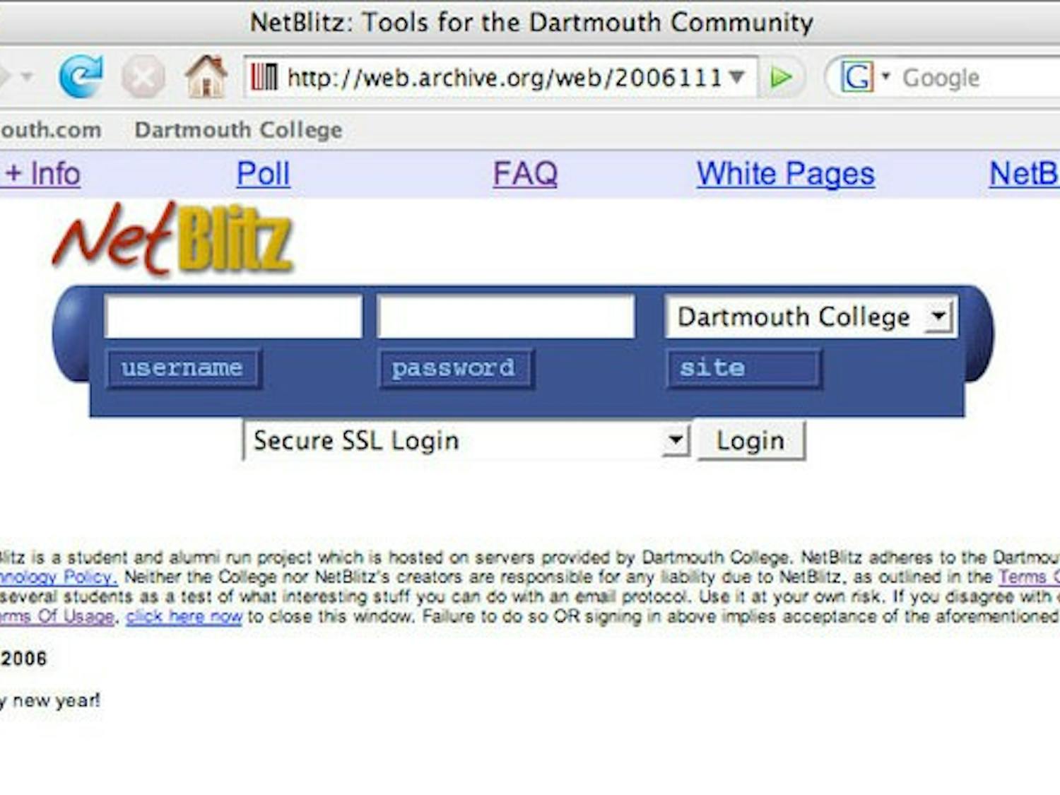 NetBlitz, which experienced significant failures Tuesday, has been decommissioned by the College\'s computing department. Users have been encouraged to switch to WebBlitz or Webmail to access their College-based e-mail accounts on the Internet.