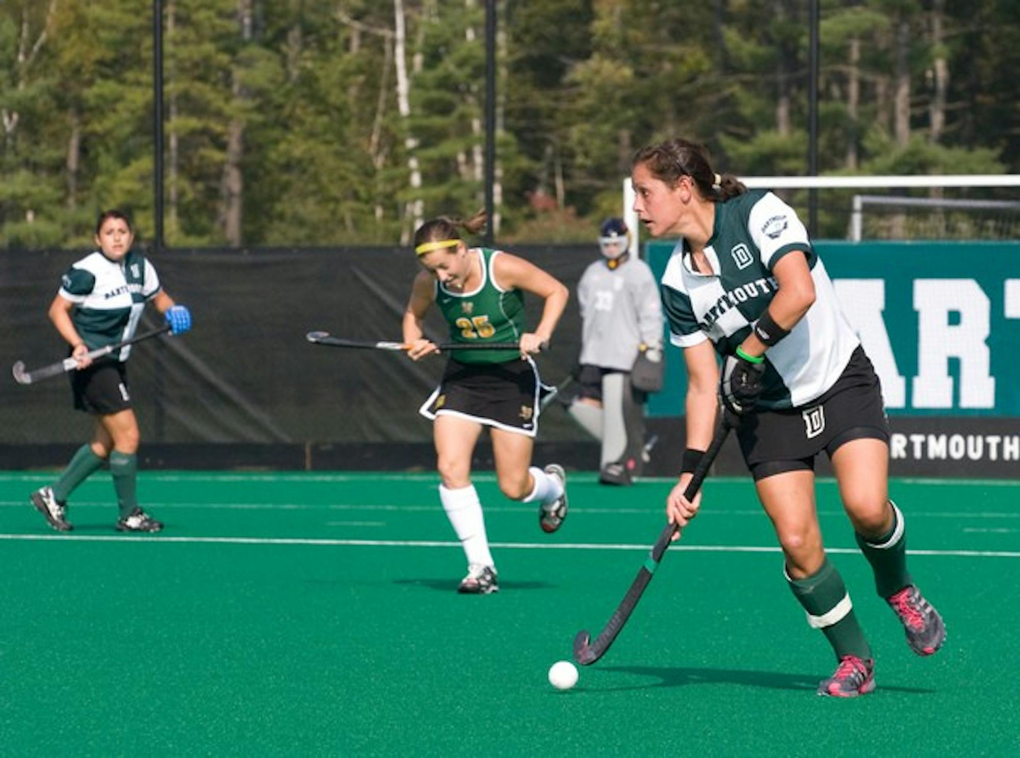 Kristen McCormick '09 set up Dartmouth's first goal against UVM to pick up her first assist of the season.