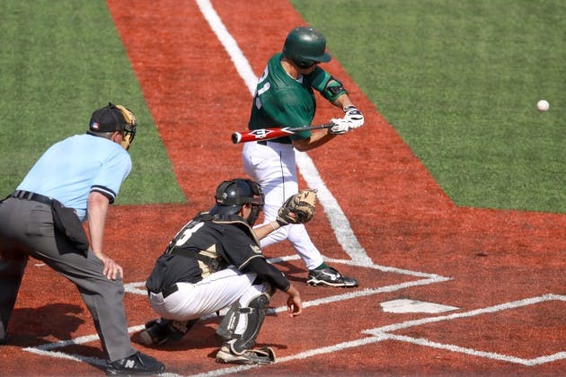 Mike Pagliarulo '09, who is batting .333 with six home runs and 39 RBIs, hopes to keep playing after Dartmouth.