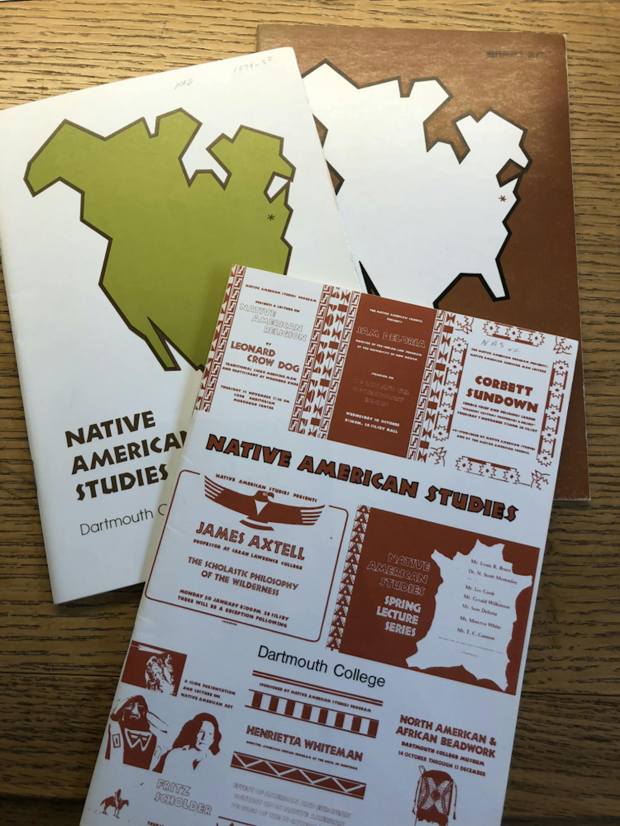Native American Studies pamphlets from the program’s first decade.