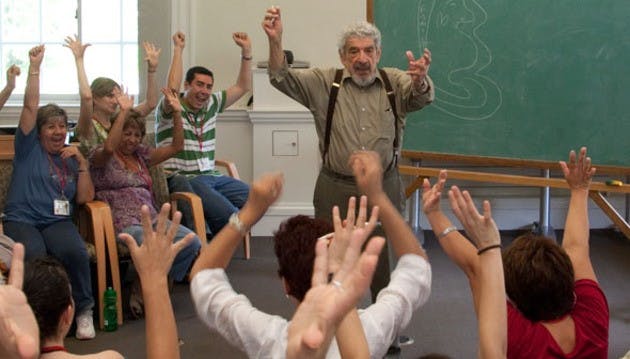 French and Italian professor John Rassias was honored for his contributions to the Peace Corps' language program during the organization's 50th anniversary celebrations on Saturday.