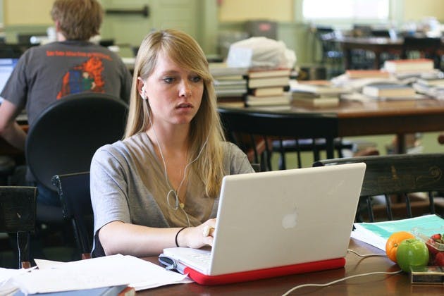 The 1902 Room, which stays open 24 hours, is a favorite of thesis writers.