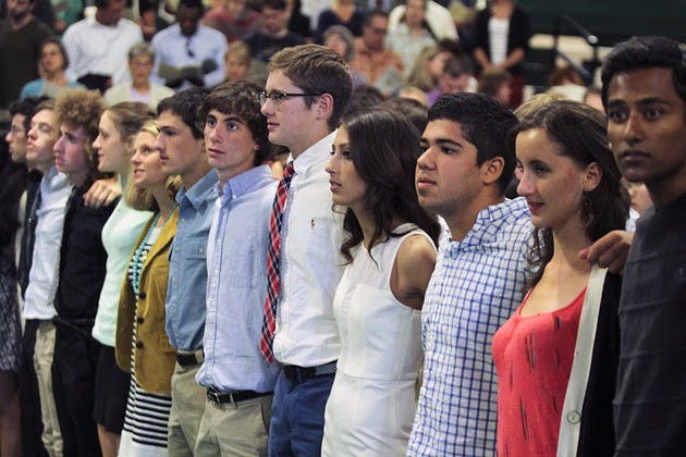The College initiated the year with the annual Convocation ceremony, including speeches from key campus figures and musical groups.