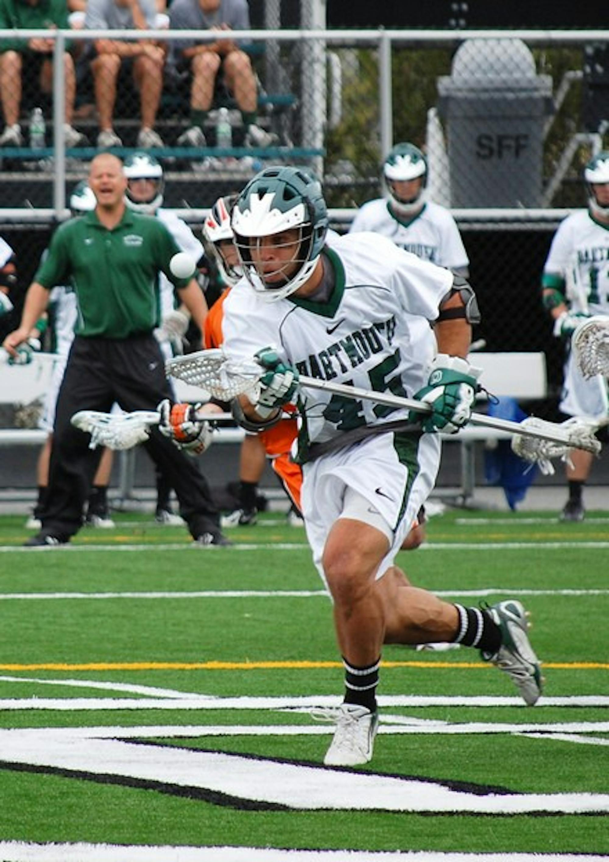 Senior midfielder and honorable mention All-Ivy Chad Gaudet '08 led the Big Green faceoff unit, winning .560 of his draws and collecting 81 groundballs.