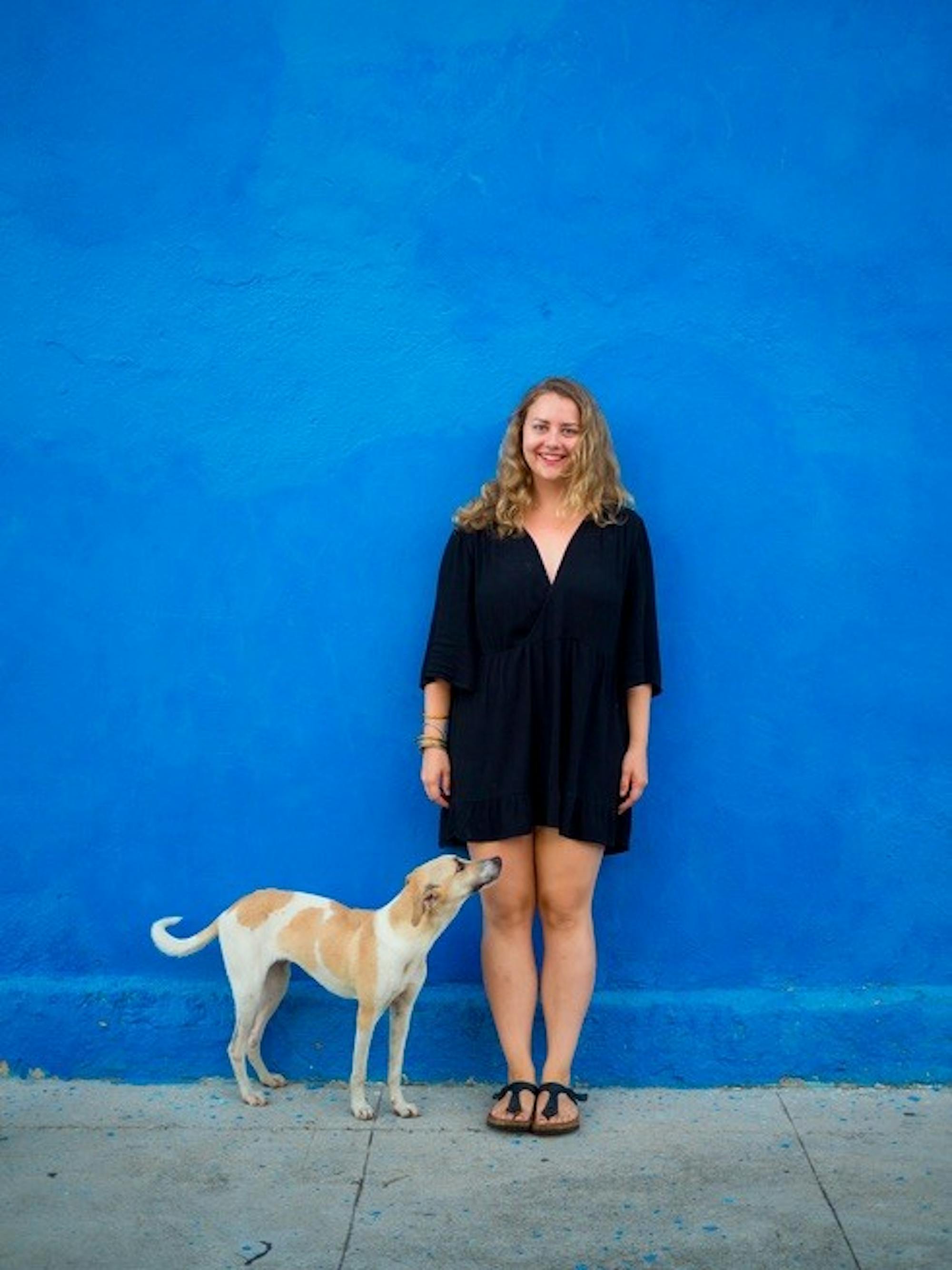 Alexandra posed with a furry friend in Havana, Cuba.