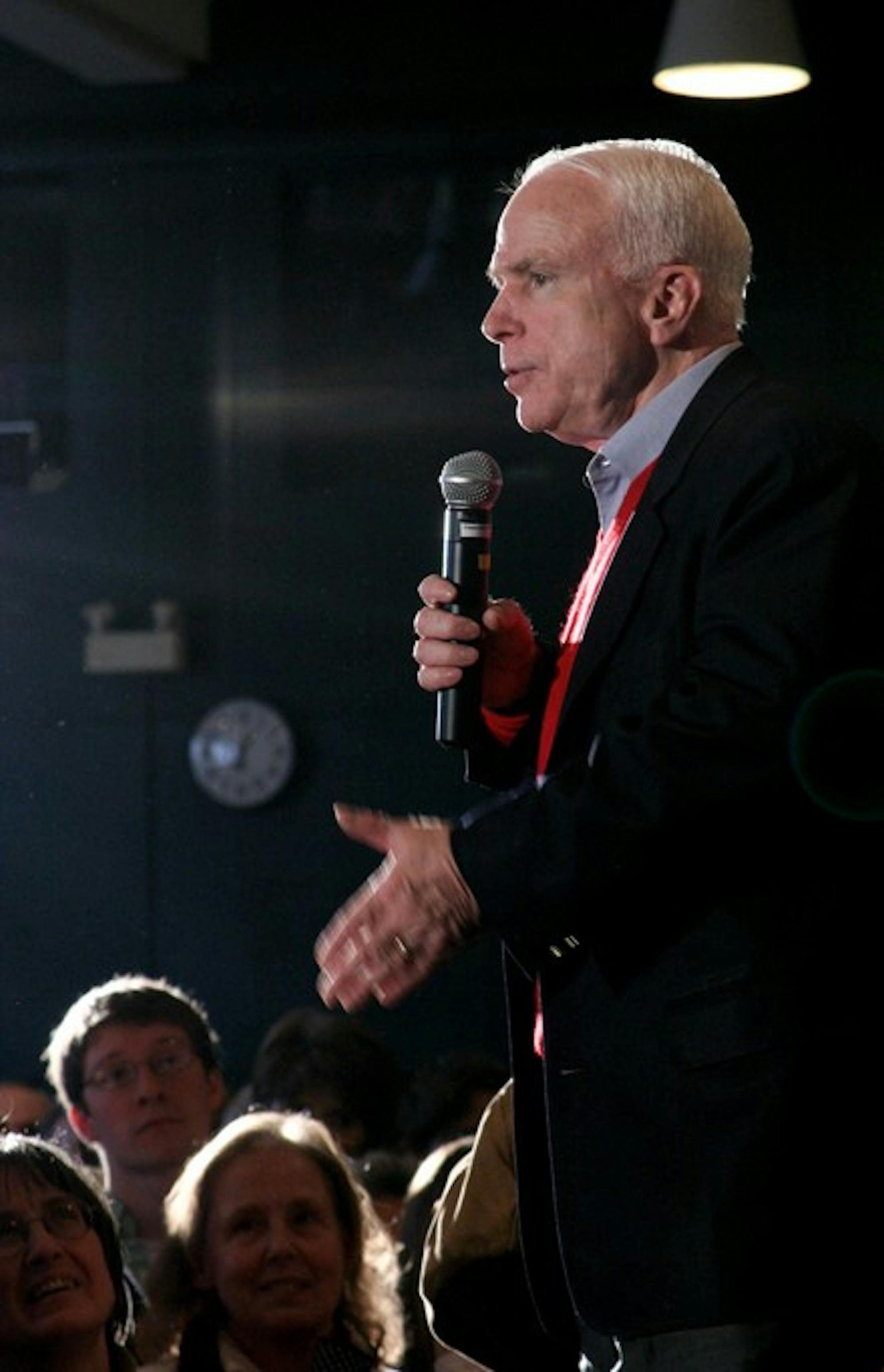 John McCain discusses Islamo-fascism and environmental concerns at the Top of the Hop on Monday.