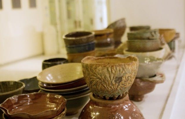 These Empty Bowls will be filled with soup and bread at the fundraiser for anti-hunger organizations Tuesday.