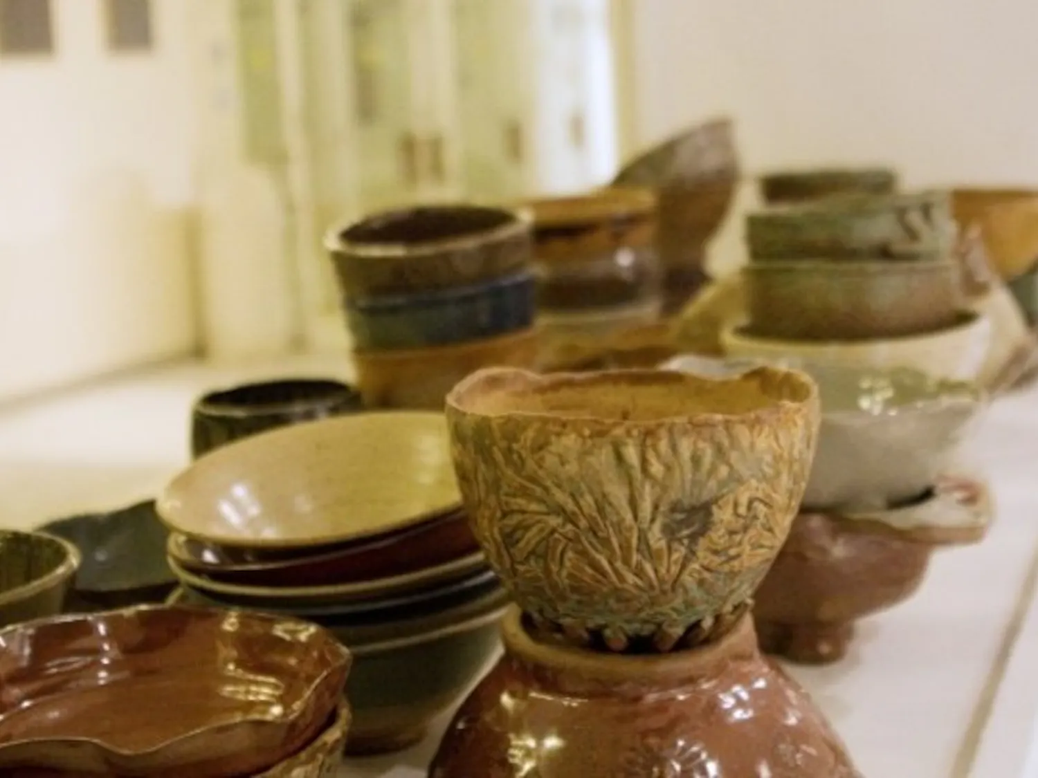 These Empty Bowls will be filled with soup and bread at the fundraiser for anti-hunger organizations Tuesday.