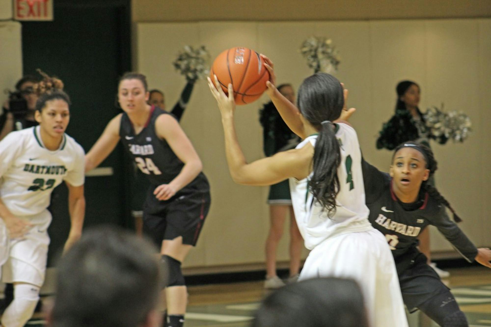 The women's basketball team won against Brown University before losing a close game to Yale University.