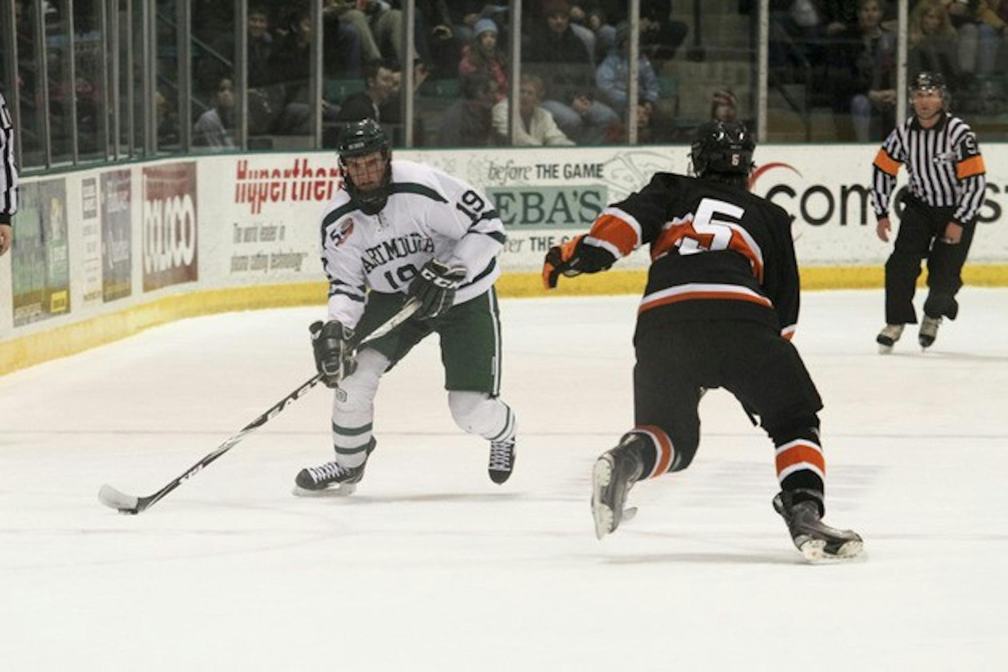 Dartmouth lost to St. Lawrence University, 3-1, on Saturday and will face the same team next weekend.