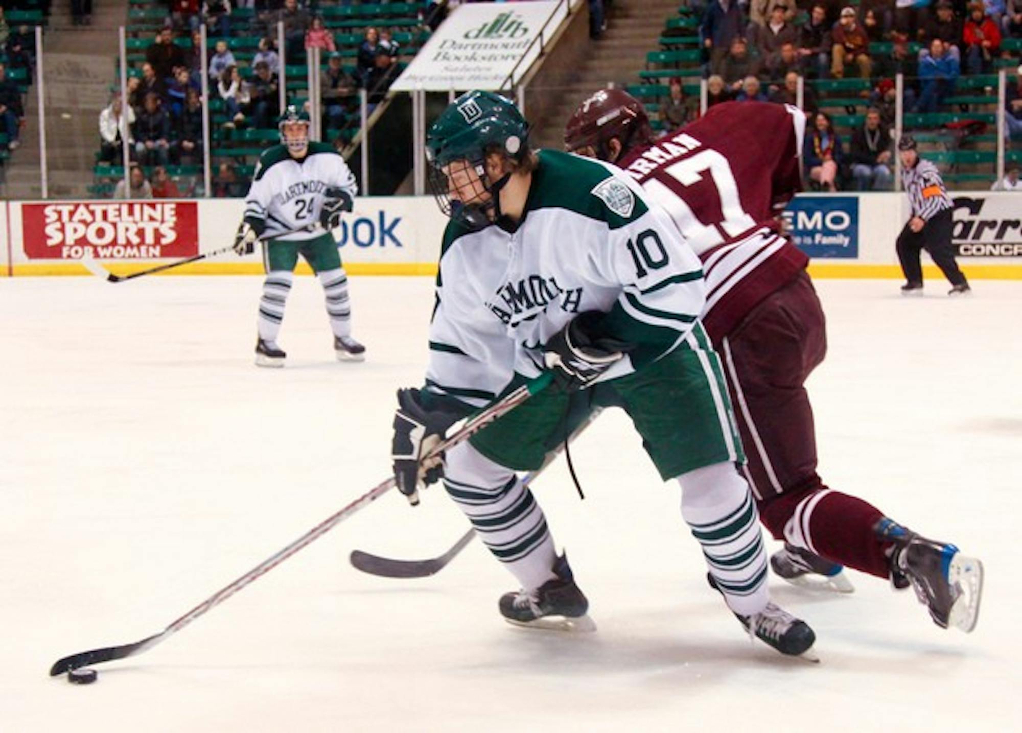 The Big Green men's hockey team will be on the road this weekend, traveling to St. Lawrence and Clarkson.