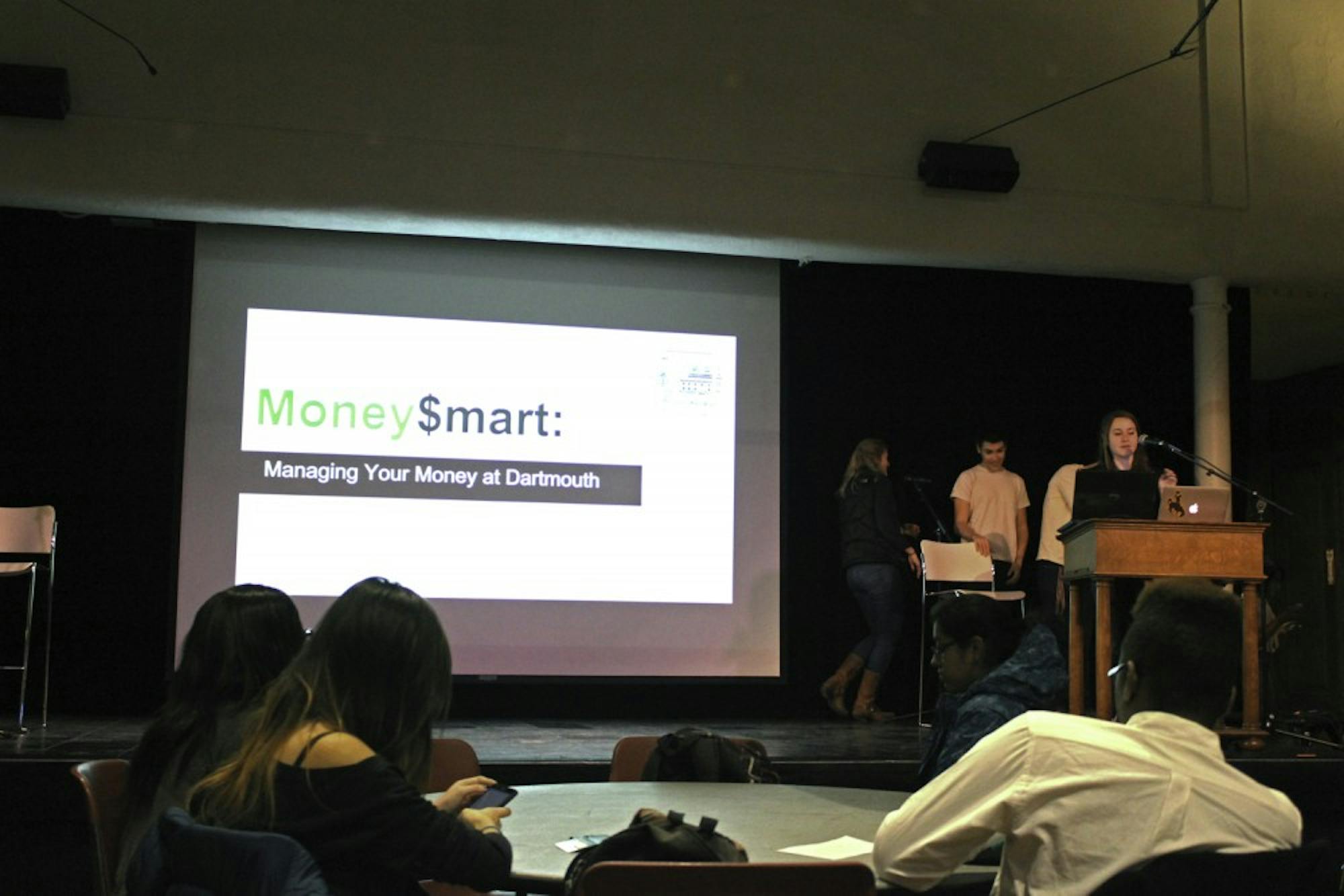 Sofia Karabasevic ’16, co-chair of MoneySmart, spoke about budgeting. 