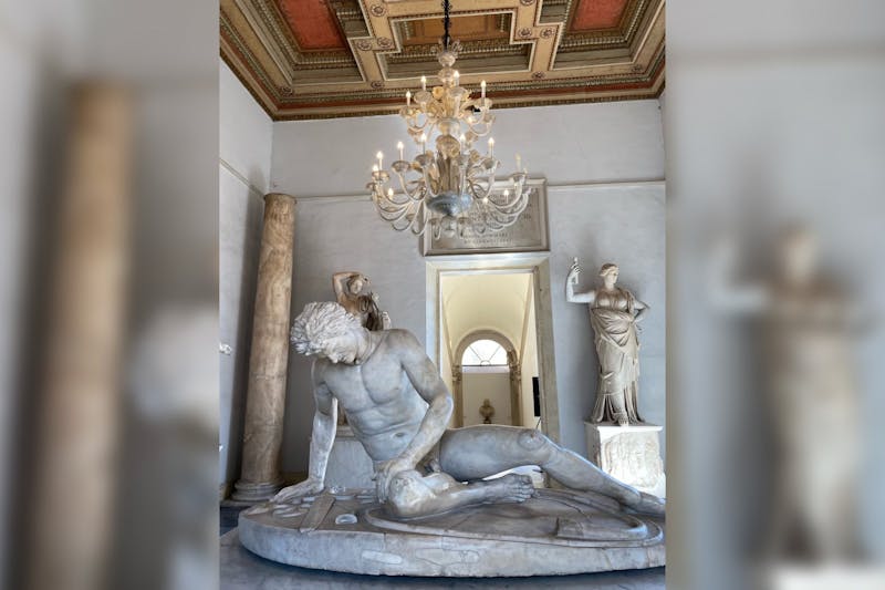 An image of The Dying Gaul in the Capitoline museum.