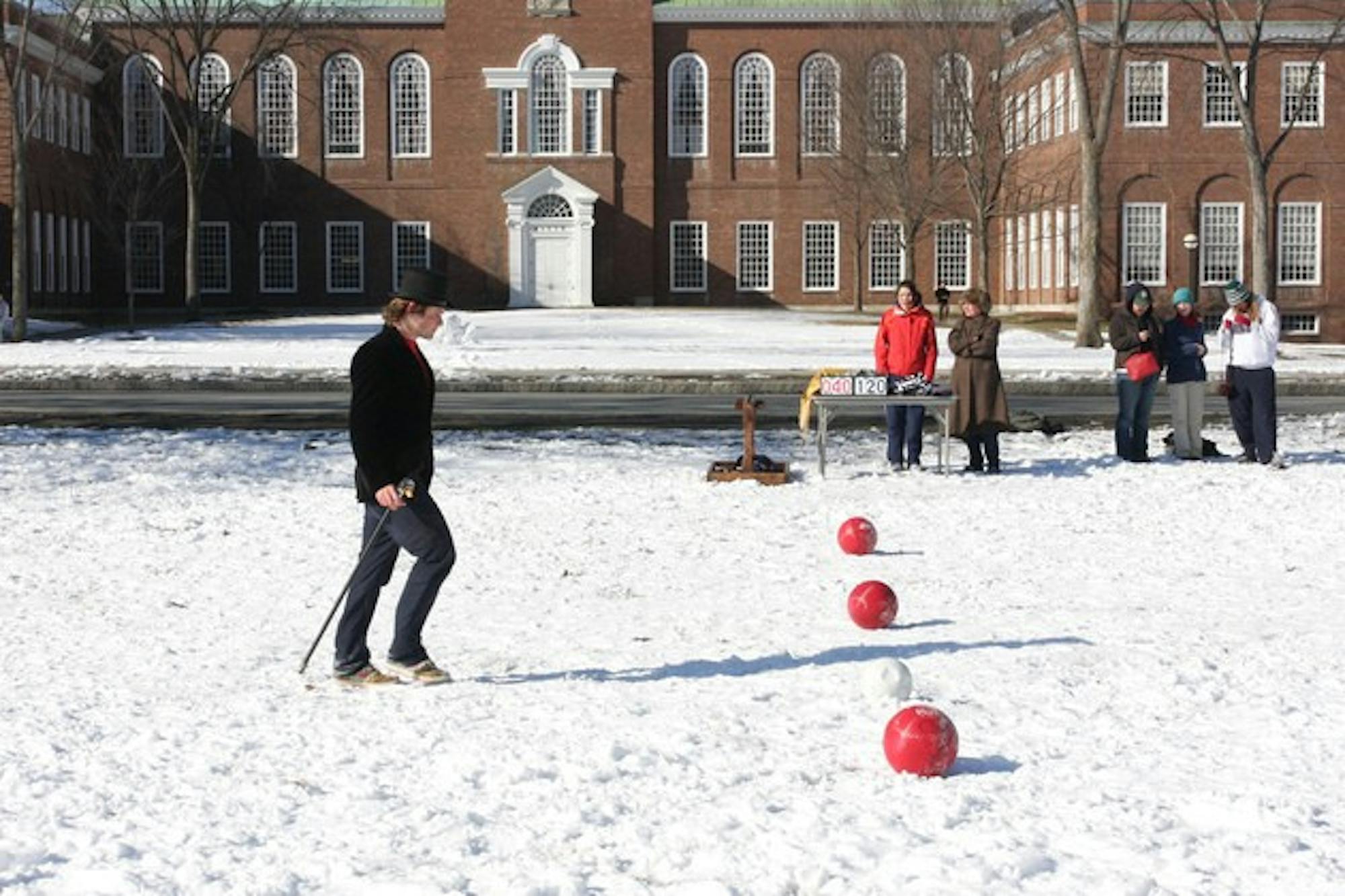 Middlebury and Dartmouth students competed in Quidditch on the Green this weekend as onlookers cheered. True to wizarding rules, participants were required to be on a broom at all times.