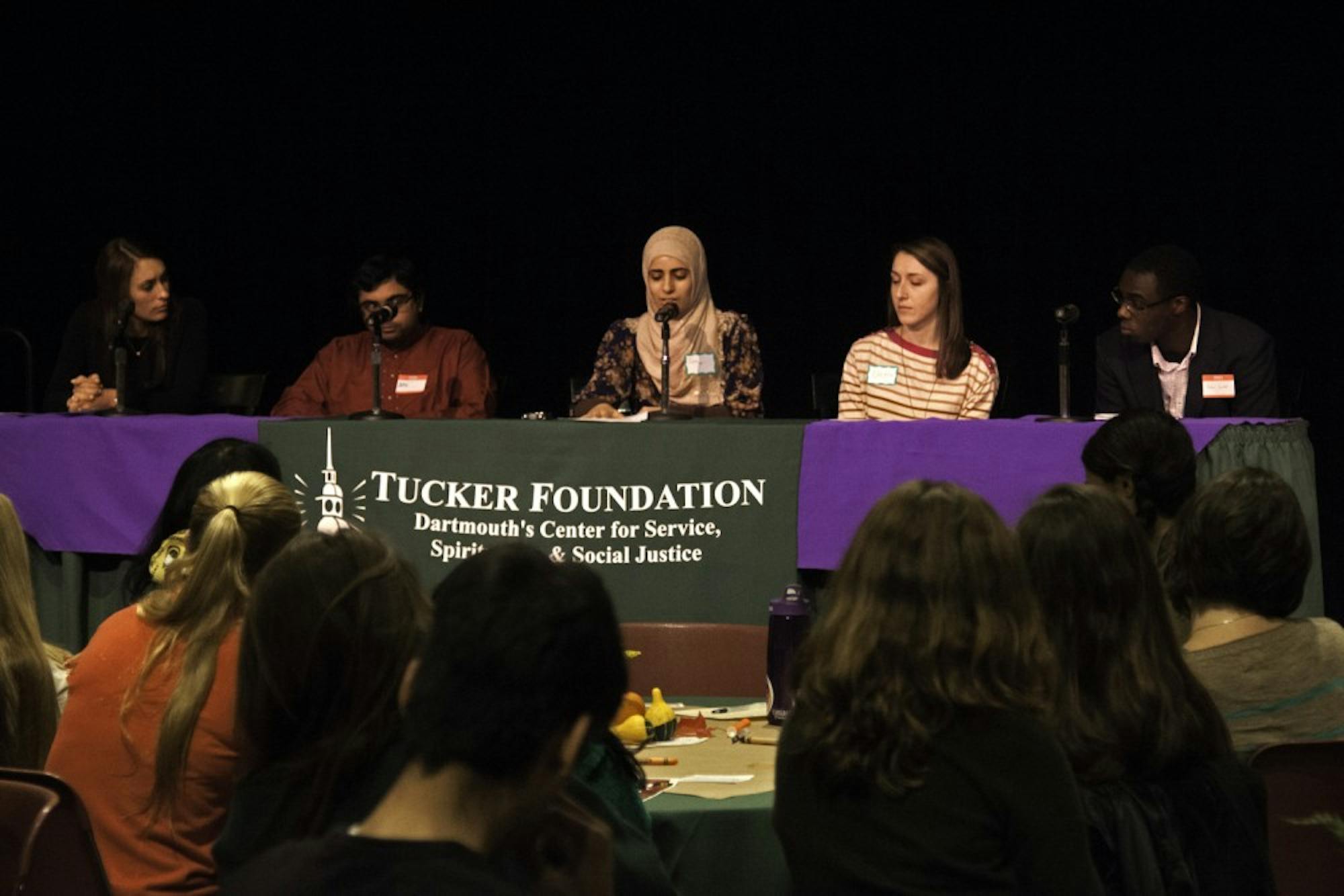 Five students discussed their experiences with faith on Tuesday night.