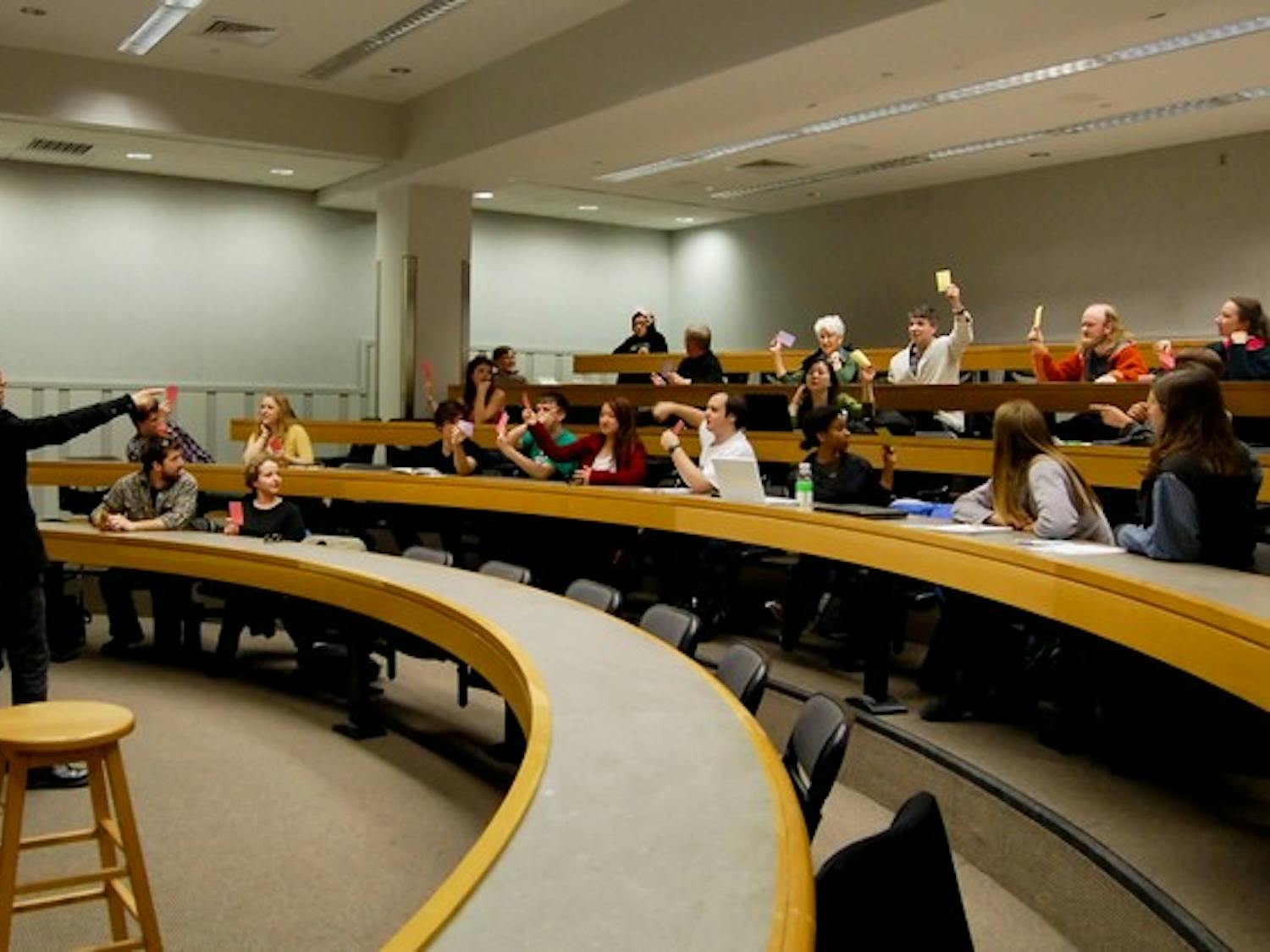 Eric Zimmerman, co-founder and chief design officer of Gamelab, discussed how video games affect daily life in his lecture Monday night.