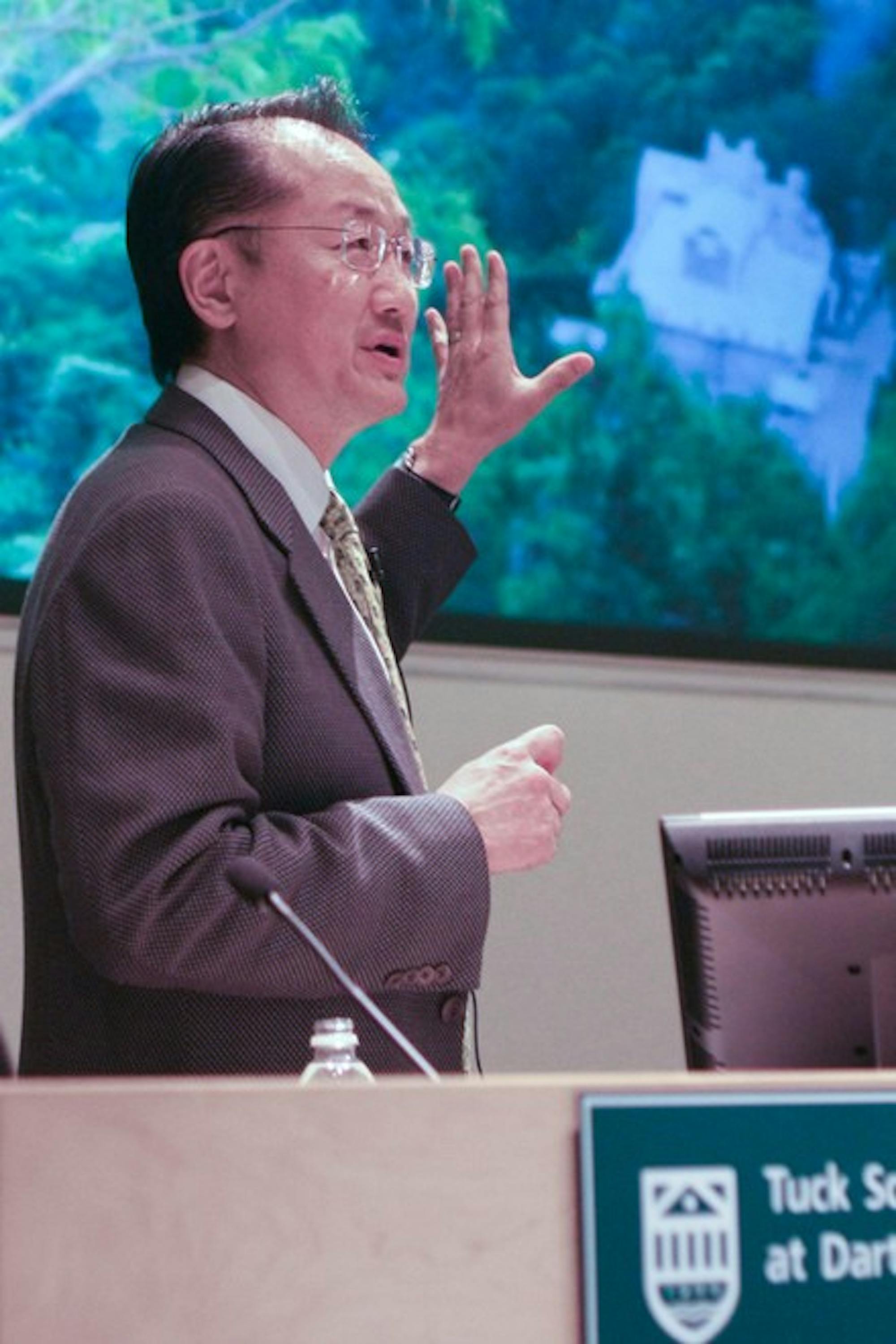 College President-elect Jim Yong Kim presented himself as a change agent with a 