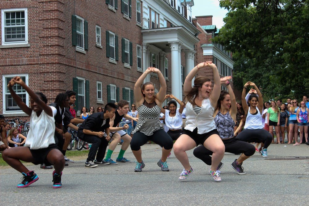 Students in SAUSSY perform at Saturday’s “Proud to be Green” event. 