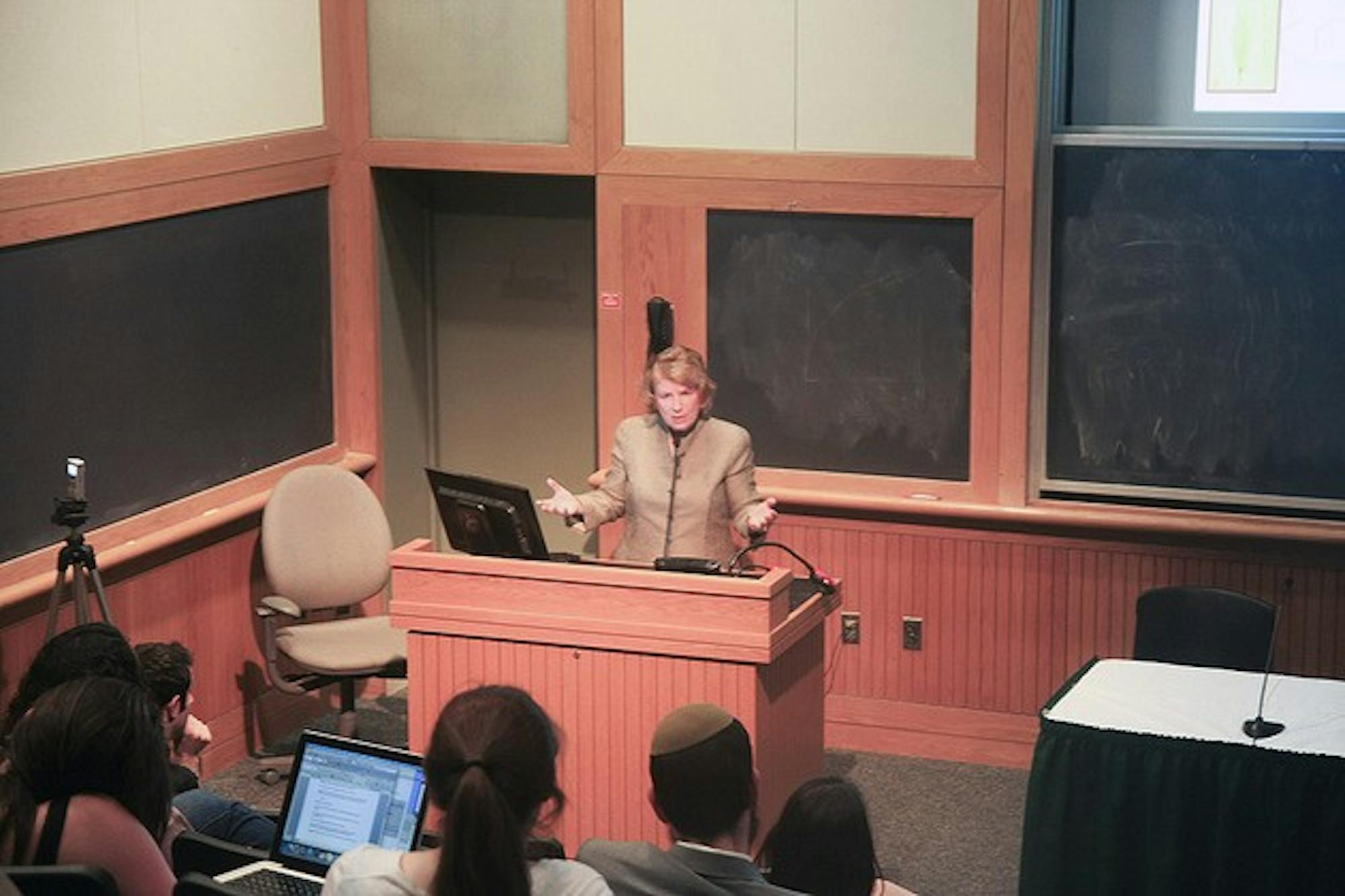 Harvard Medical School professor Bertha Madras presented on the increasing use of drugs throughout the United States on Monday.