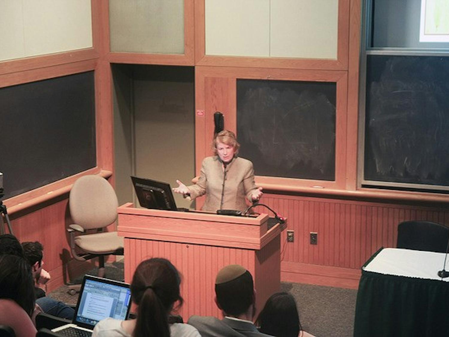 Harvard Medical School professor Bertha Madras presented on the increasing use of drugs throughout the United States on Monday.