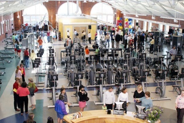 The grand opening of the new Fitness Center took place Wednesday amidst much hype, including an address by College President James Wright.