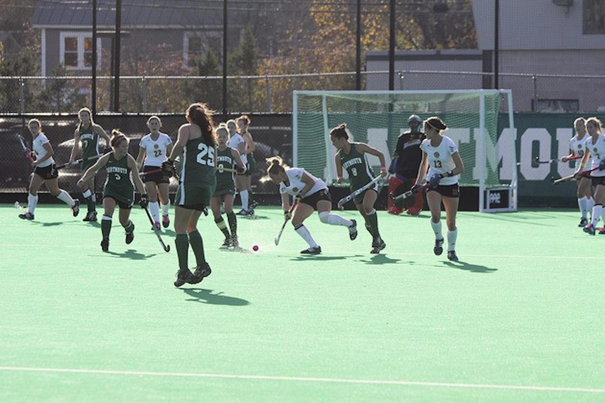 The Dartmouth field hockey team scored three unanswered goals in the second half to secure a 5-2 win over Columbia University on Sunday afternoon.