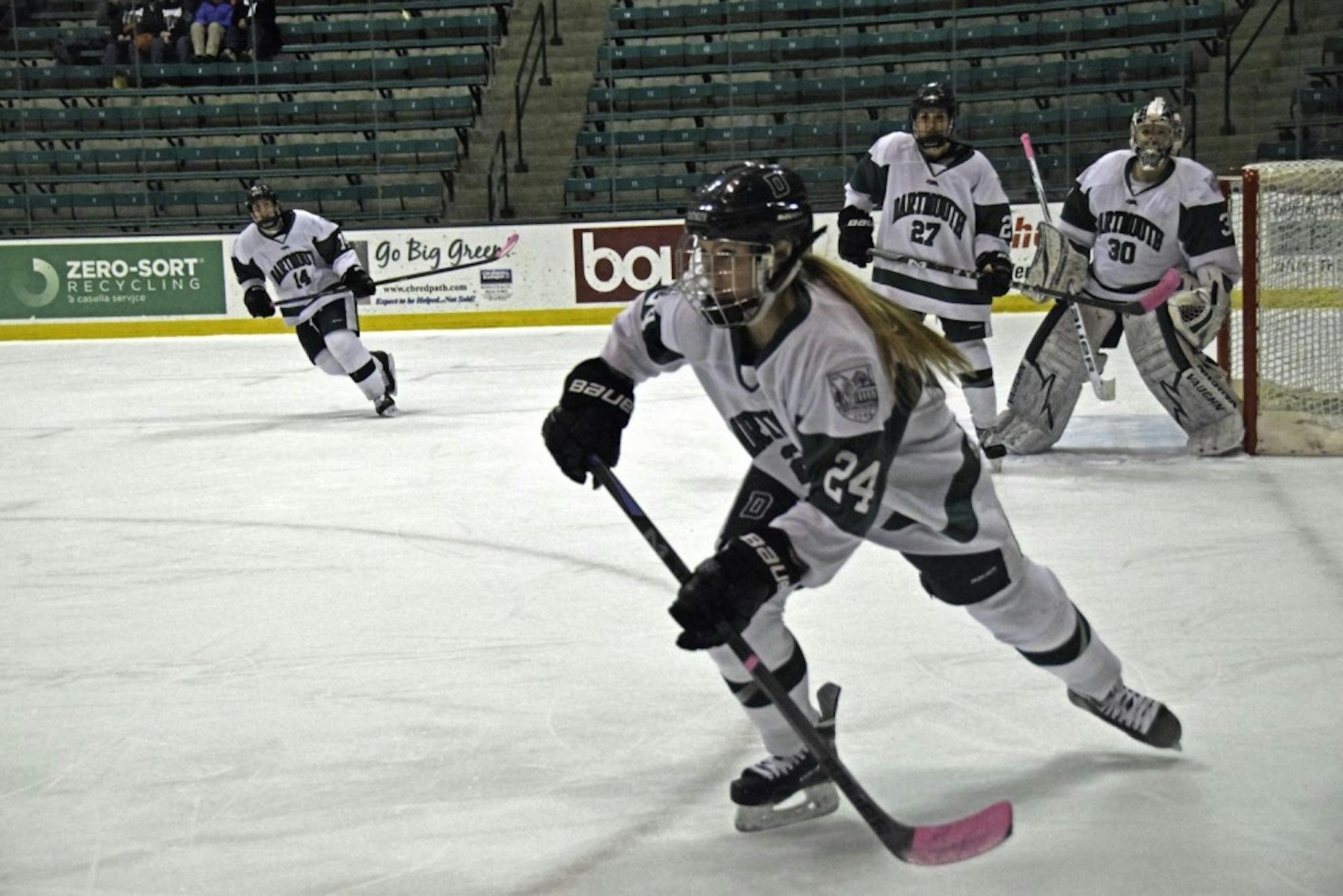 The women’s hockey team, No. 8 in the ECAC, lost to Clarkson and St. Lawrence Universities this weekend.