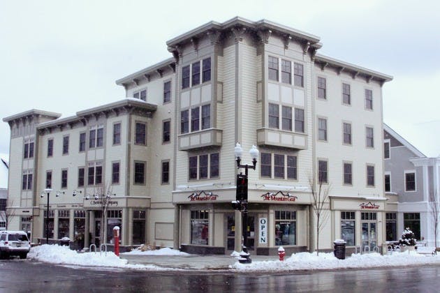 The new hotel planned for downtown Hanover will be located next to the College's South Block development.