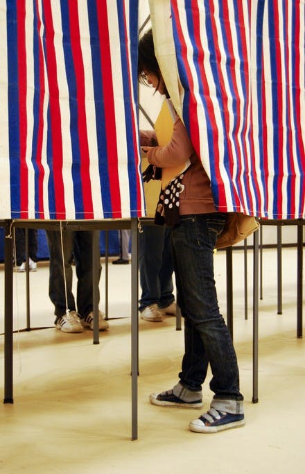 Students flocked to the Hanover High polls to cast their votes Tuesday.