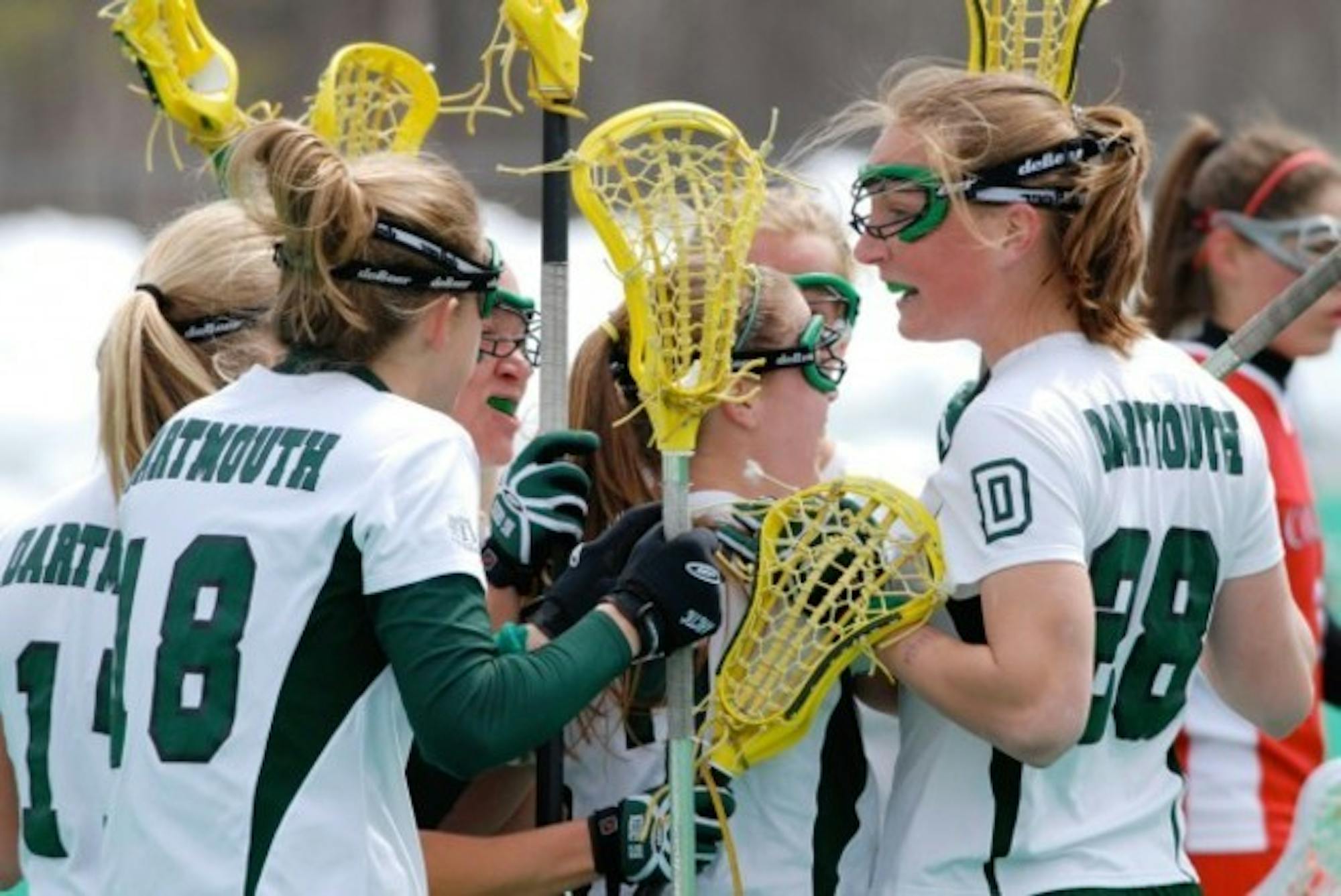 Dartmouth women's lax battled back from a 5-1 deficit to top Cornell, with six goals from Kristen Barry '08.