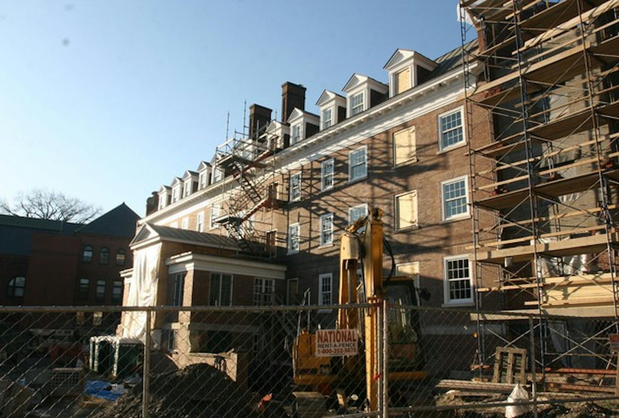 Construction on New Hampshire Hall will likely be completed by spring.