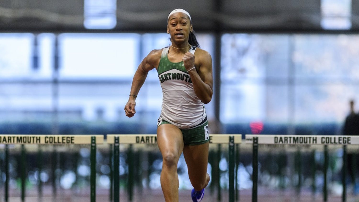 In 2017, Cha’Mia Rothwell ’20 set a new league record in the 60-meter hurdles.