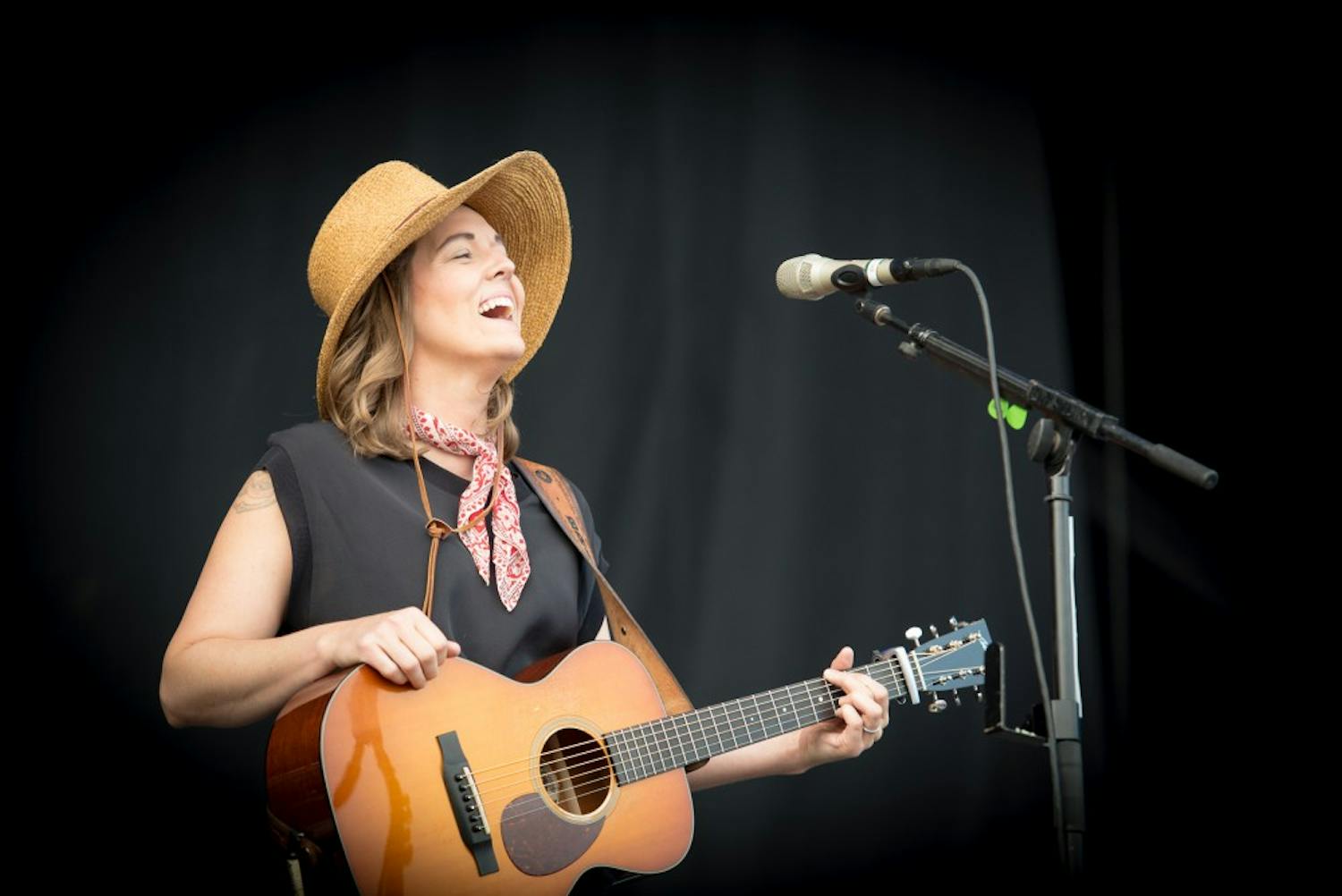 Singer-songwriter Brandi Carlile stole the hearts of fans during her set as well as her appearance at the end of Mumford & Sons' performance.