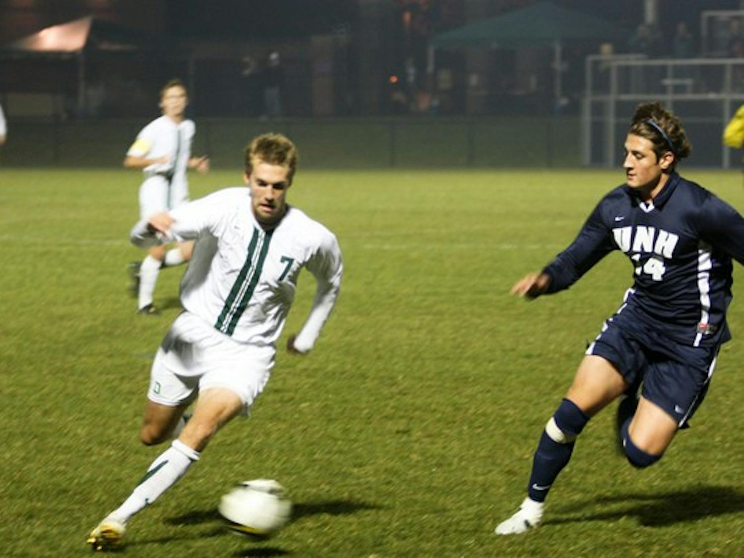 Andrew Olsen '11 scored in the shootout against Boston College, but the Big Green's tournament came to an end Sunday with a 7-0 loss to Wake Forest.