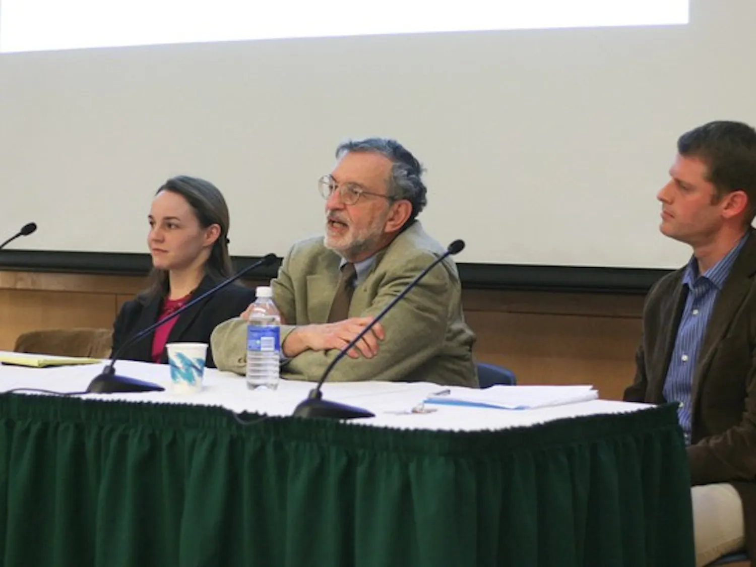 Dartmouth government professors discuss the conflict in Georgiaand U.S.-Russia relations in the Haldeman Center Friday.