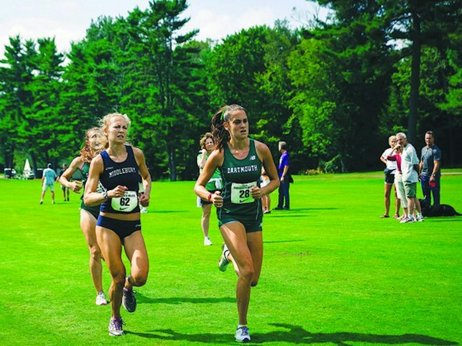 Abby Markowitz '16 strains for the finish line at Saturday's Dartmouth Invitational, at which she finished 53rd overall.