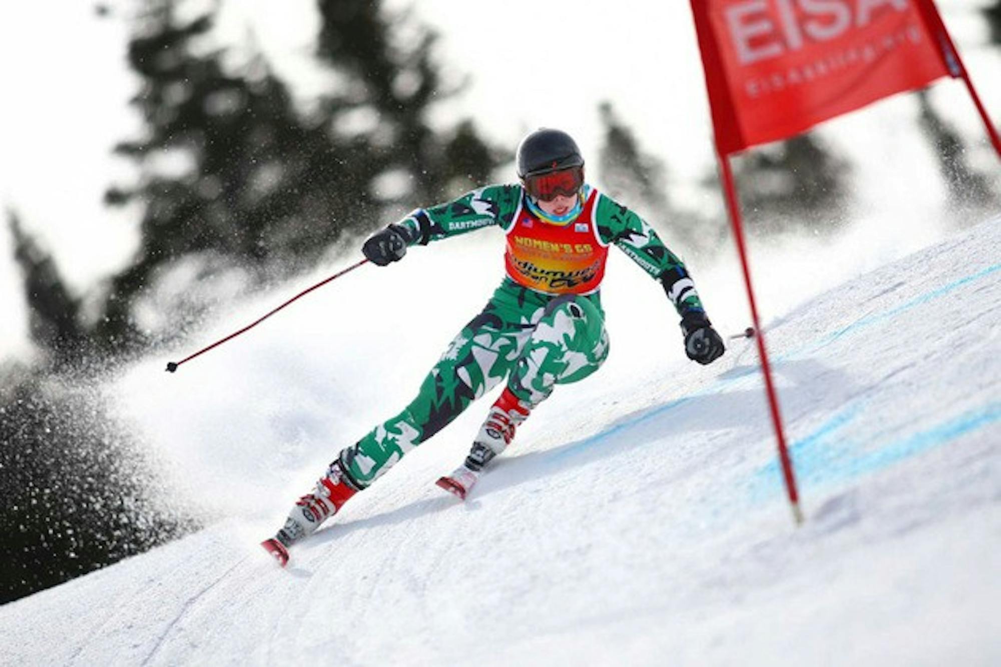 Courtney Hammond '11 finished first in both the slalom and giant slalom at the Colby Carnival this weekend.