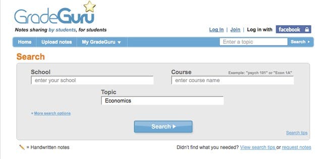 GradeGuru and other note-sharing sites allow students to exchange class notes and related materials.
