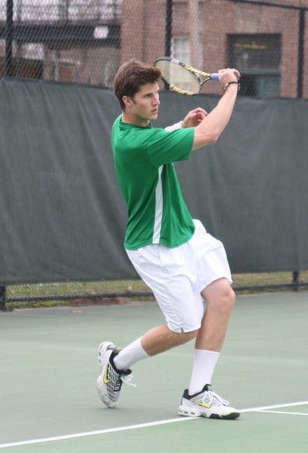 David Waslen '07 concluded his Dartmouth career with a doubles victory.