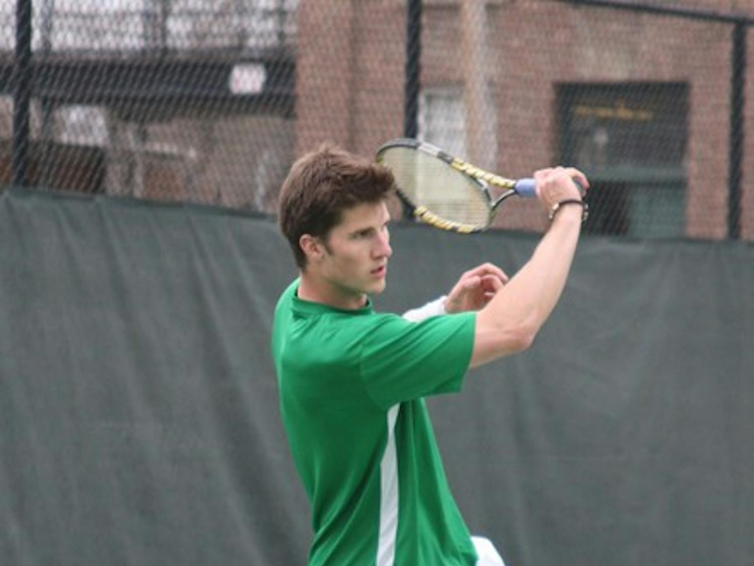 David Waslen '07 concluded his Dartmouth career with a doubles victory.